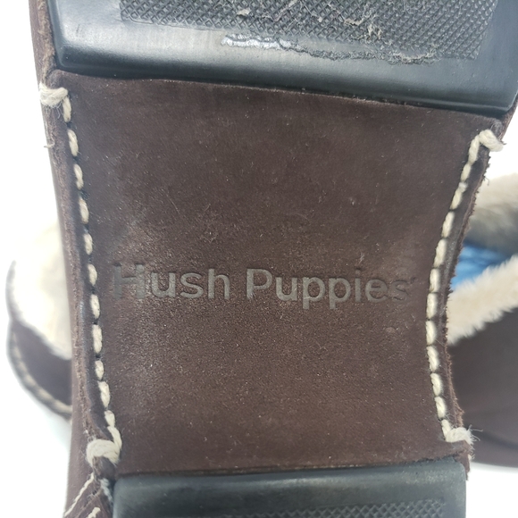 Hush Puppies Suede Faux Fur Clog Slippers - Picture 10 of 12